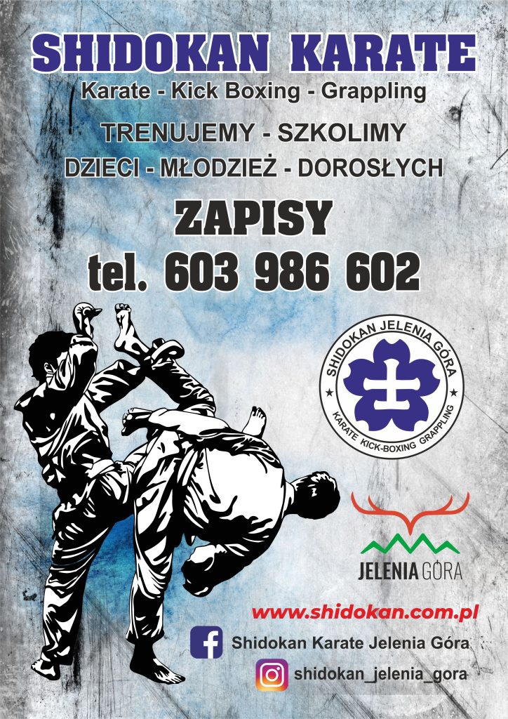 SHIDOKAN KARATE Jelenia Góra - plakat zapisy. Karate dla dzieci, młodzieży, dorosłych